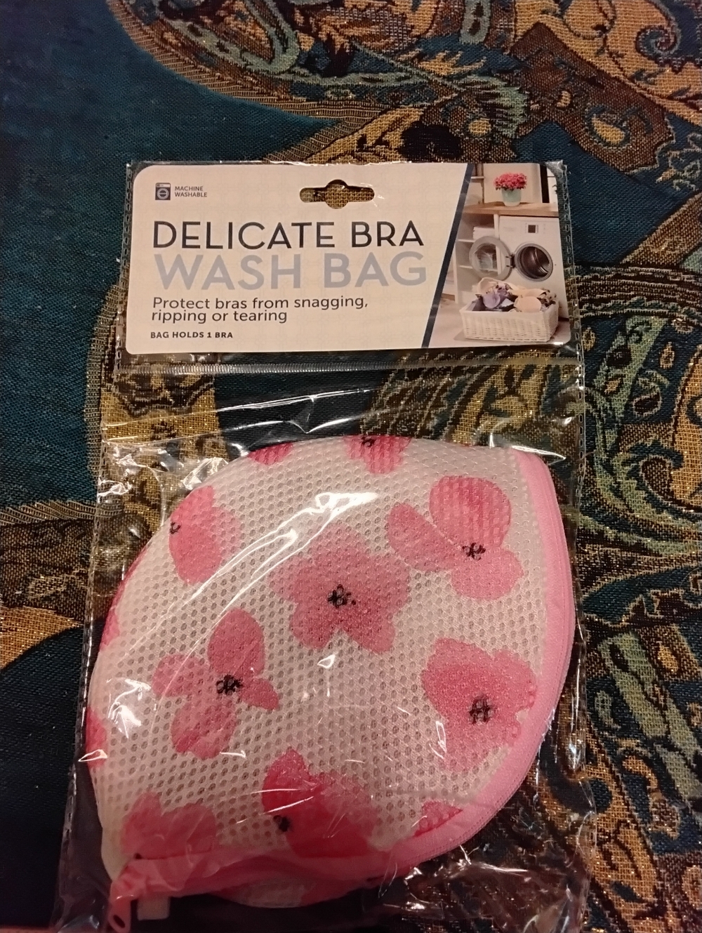 Delicate Bra Wash Bag - Pink Floral
